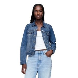 GAP Icon Jacket, Denim Jean Jacket, Saddle Blue, Size XXL